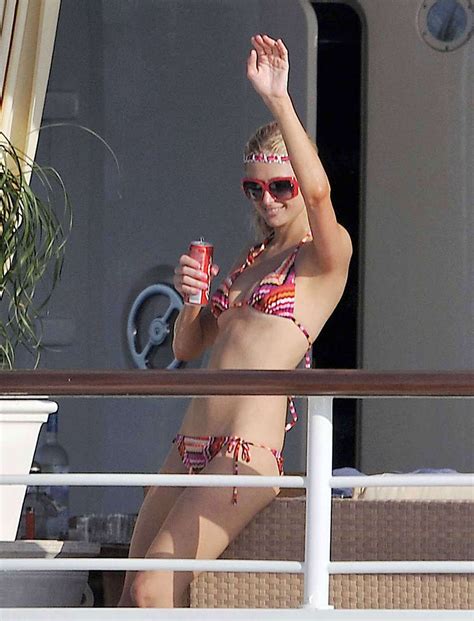 Paris Hilton Jumping Off The Yacht In Bikini And Partying In Nightclub