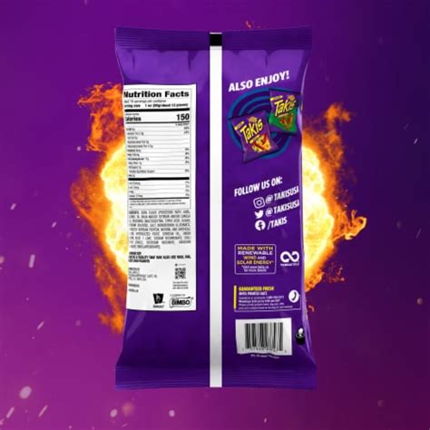 Takis Blue Heat Rolls Hot Chili Pepper Flavored Spicy Tortilla Chips