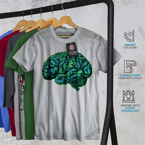 Wellcoda Human Brain Scan Mens T Shirt Organ Graphic Design Printed