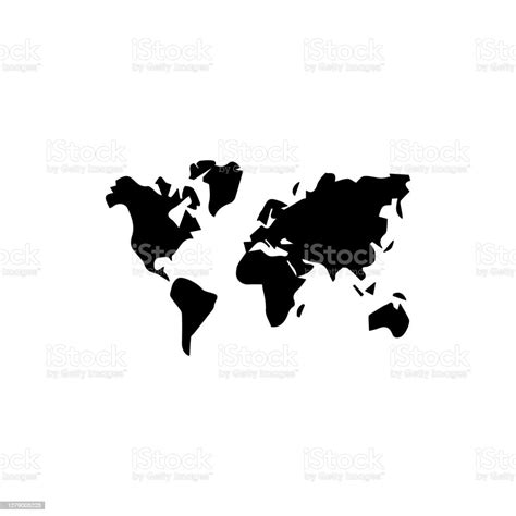 World Map Icon Simple Illustration Vector Illustration Flat Design