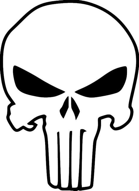Punisher Vinyl Decal Skull Stencil Punisher Punisher Skull