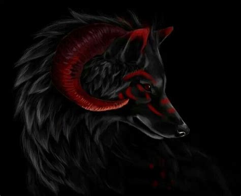 Dark Wolf Anime Wolf Fantasy Wolf Fantasy Art Fantasy Creatures