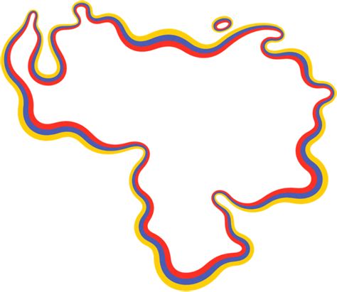 Contorno Mapa De Venezuela Vector Png