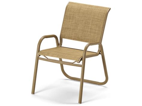 Have enough seating for family and friends with these stackable patio chairs that can be stacked up to four chairs high. Telescope Casual Reliance Sling Aluminum Stackable Dining ...