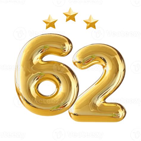 Número De Aniversario De 62 Años 11288300 Png