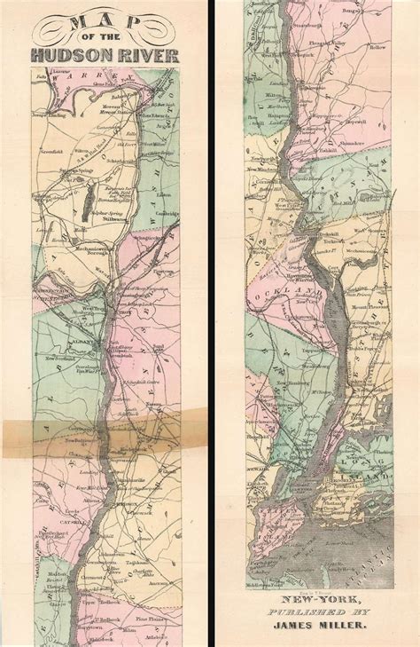 Map Of The Hudson River Geographicus Rare Antique Maps
