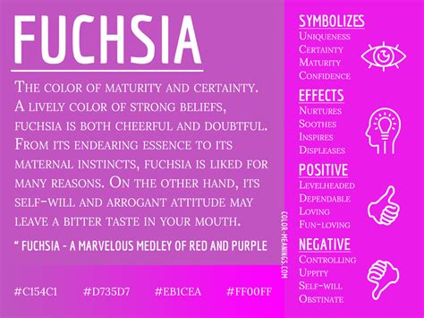 Fuchsia Color Meaning The Color Fuchsia Symbolizes Maturity And
