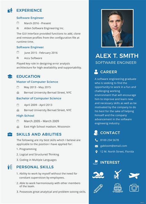 Below you will find various resume examples you can use when developing your best resume ever!all of these sample resumes are real. Free Resume and CV for Software Engineer Fresher Template ...