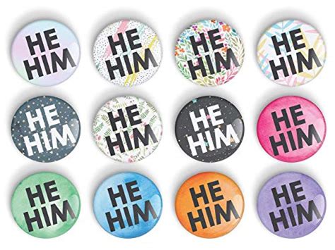 1 X Pronoun Hehim Pin Badge Button Lgbtq Lgbt Pinback Or Fridge Magnet Uk