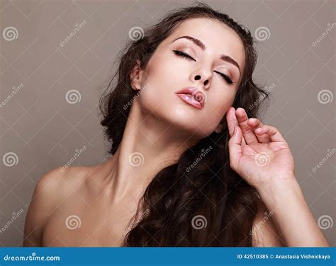 Beautiful Seductive Makeup Female Model Stock Image Image Of People