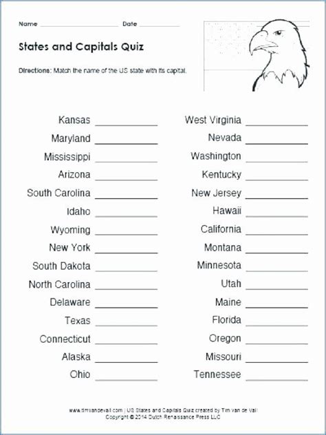 Southeast States And Capitals Quiz Printable Printable Word Searches