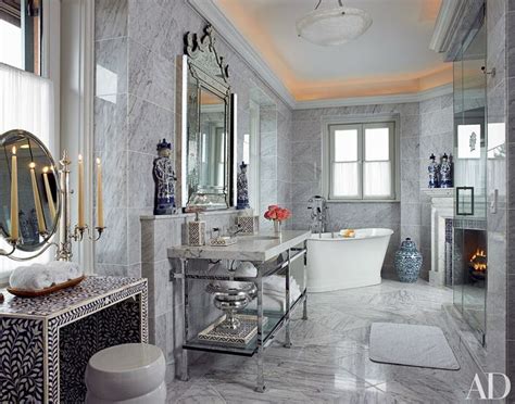 22 Baths Swathed In Graphic Marble Gray Bathroom Decor Bathroom
