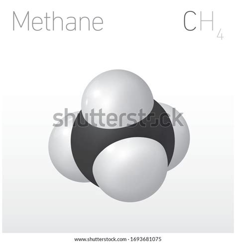 Methane Ch4 Structural Chemical Formula Molecule Stock Vector Royalty