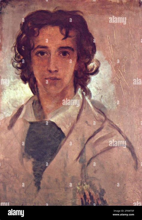 George Frederick Watts Self Portrait As Young Man 1834 Stock Photo