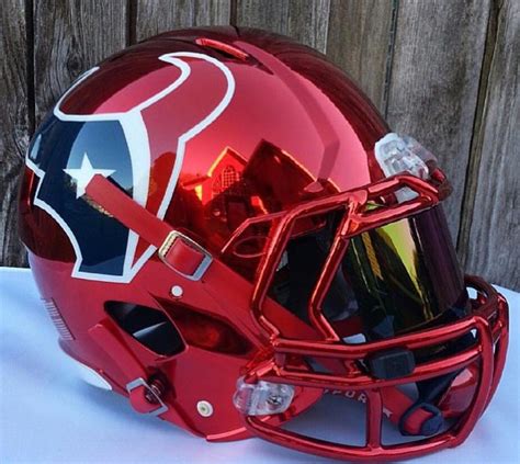 Custom Red Football Helmets