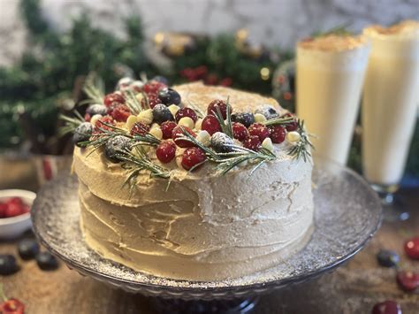 Spiced Christmas Cake With Eggnog Frosting Stay At Home Mum