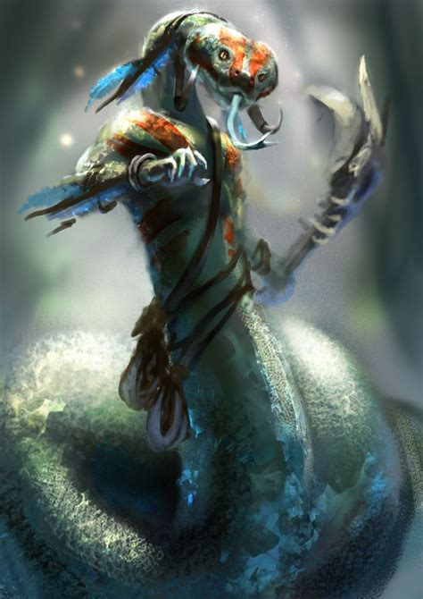 Anaconda Shaman Fantasy Creatures Fantasy Illustration Fantasy Warrior