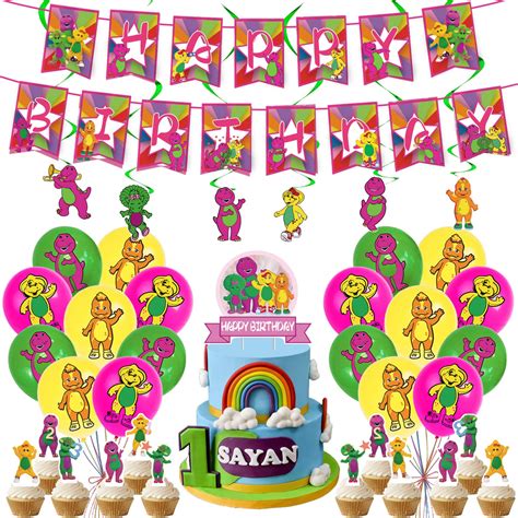 Buy Barney And Friends Birthday Party Decoration Include Barney