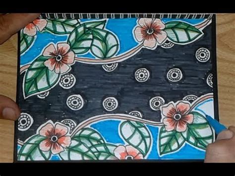 Gambar sketsa lukisan batik halaman mewarnai anak. Batik Flora Motif Bunga Mudah dan menarik - YouTube