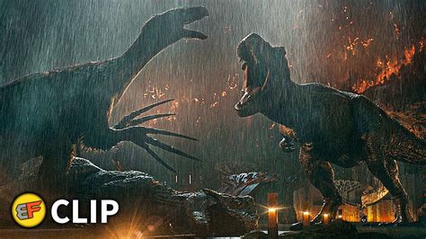 T Rex Therizinosaurus Vs Giganotosaurus Jurassic World Dominion Movie Clip Hd K