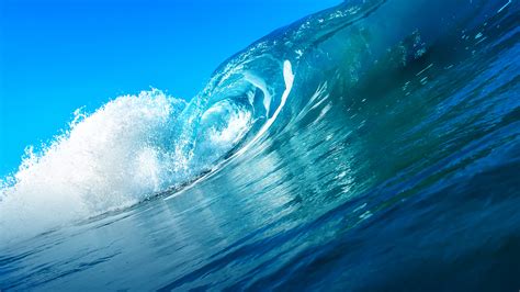 Download Wallpaper 2048x1152 Ocean Waves Blue Sea Waves Dual Wide 2048x1152 Hd Background 22430