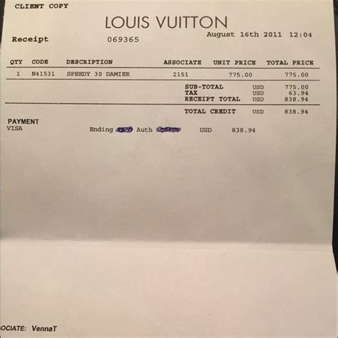 Louis Vuitton Receipt Template Free Of Louis Vuitton Receipt Cheap