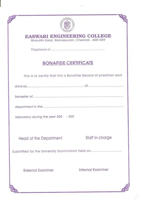 sample letter   bonafide certificate  college