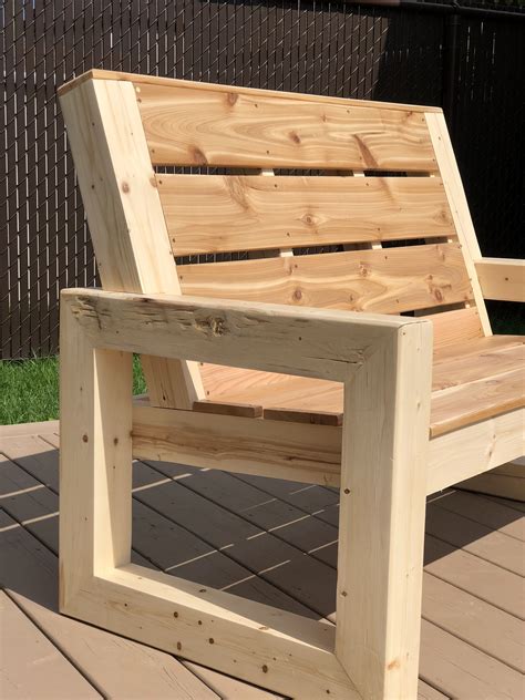 How to build a patio chair out of wood. Beautiful mitering on this attractive, sturdy DIY deck ...