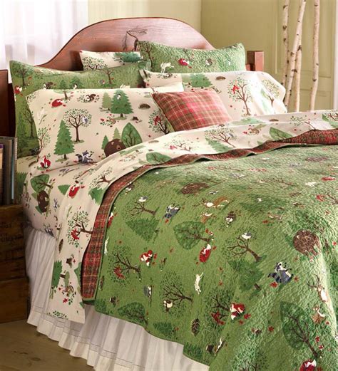 Twin Woodland Friends Cotton Quilt Set Plowhearth