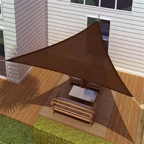 The polyethylene material blocks uva and uvb rays, while still allowing air to circulate and rain to pass through so water doesn't collect and weigh down its top. SUN SAIL SHADE - TRIANGLE CANOPY COVER-OUTDOOR PATIO ...