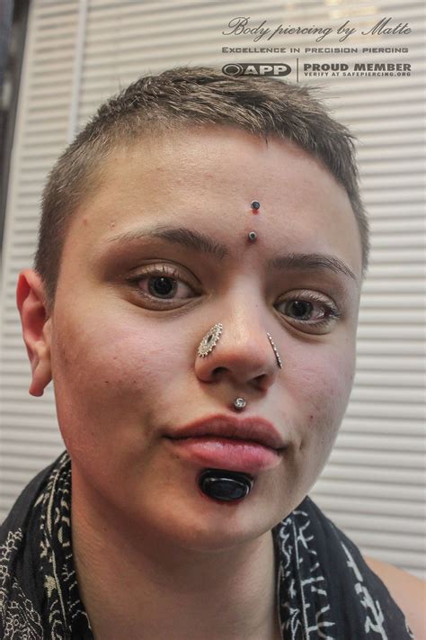 I Did All The Piercings Shown Except The Philtrum From The Top Down