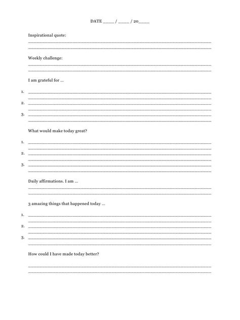 the 5 minute journal template - Google Search | More