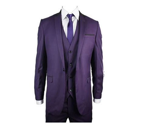 Black And Purple Wedding Tuxedos