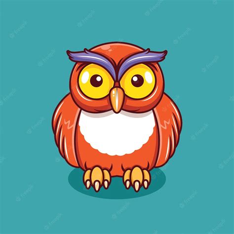 Premium Vector Cute And Innocent Baby Owl Cartoon Illustration