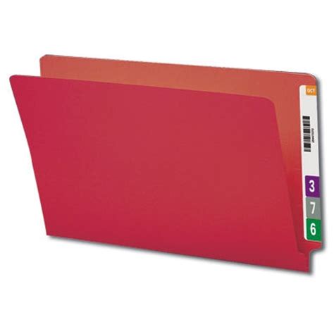 Smead 28710 Smead Colored End Tab File Folder Red Legal Size 11