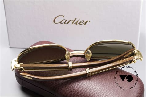 Sunglasses Cartier Malmaison Bubinga Precious Wood Frame