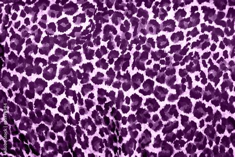 Beautiful Purple Leopard Animal Print Fur Background Wallpaper Stock