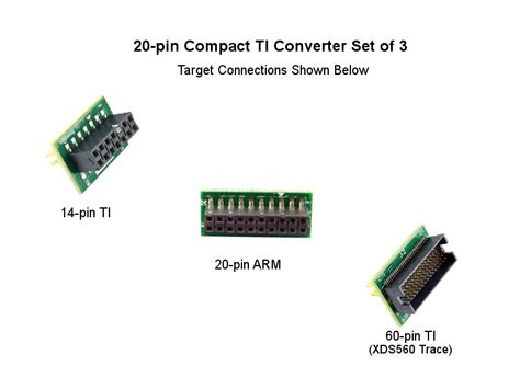 Cti 20 Pin Jtag Pin Converter Kit Of 3 Bh Adp 20e Cti Kit3