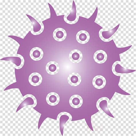 Bacteria Germs Virus Clipart Pink Violet Purple Transparent Clip Art