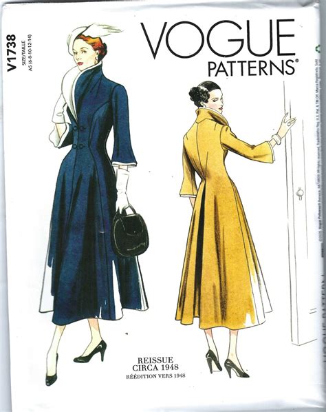 Uncut Vogue Sewing Pattern Womens Dress Vintage Style Dress Fit And