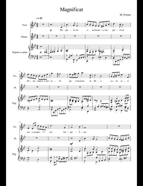 Magnificat Frisina Sheet Music For Flute Voice Organ Download Free In