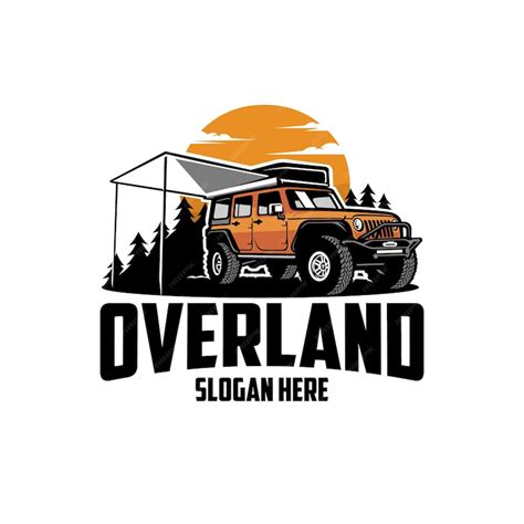 Premium Vector Overland Camper Truck In Forest Vector Illustration