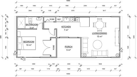One Bedroom Plan Portable Buildings Brisbane