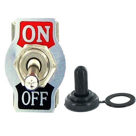 On Off Toggle Switch 2 Pin Heavy Duty Spst Switch Waterproof Cover 12v