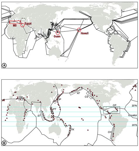 World Maps A Approximate Location Of Submarine Telecommunication