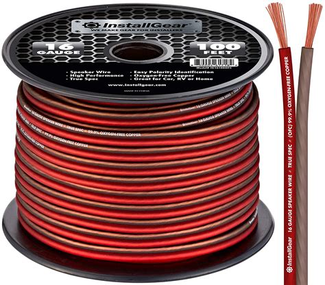 Buy Installgear 16 Gauge Wire Awg Speaker Wire 100ft Redbrown