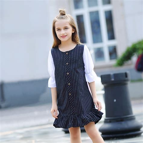 Check out some of their amazing discounts & specials for high quality fashion products to keep you update,stylish and trendy with cute clothes for cheap prices. Stripped Suit Summer Dress Girl Puff Sleeve Kids Dresses ...