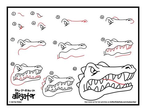 Stickers sticker gator alligator head car atv bike garage. How To Draw An Alligator - Art For Kids Hub - | Owls ...