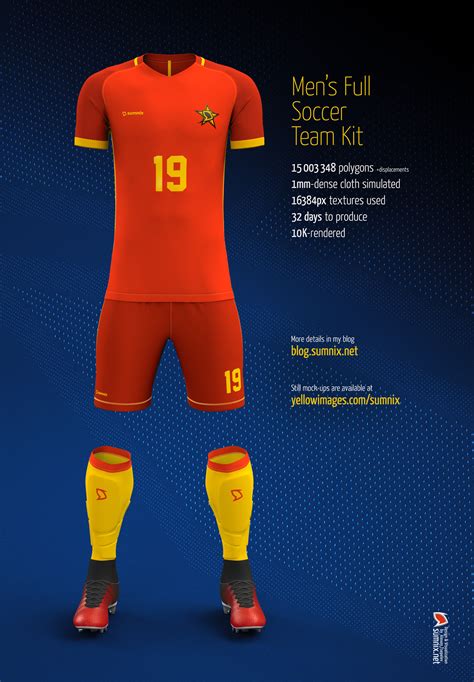men s full soccer team kit behance