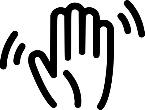 Hand Palm Wave Waving Bye Wavinghand Svg Png Icon Free Download